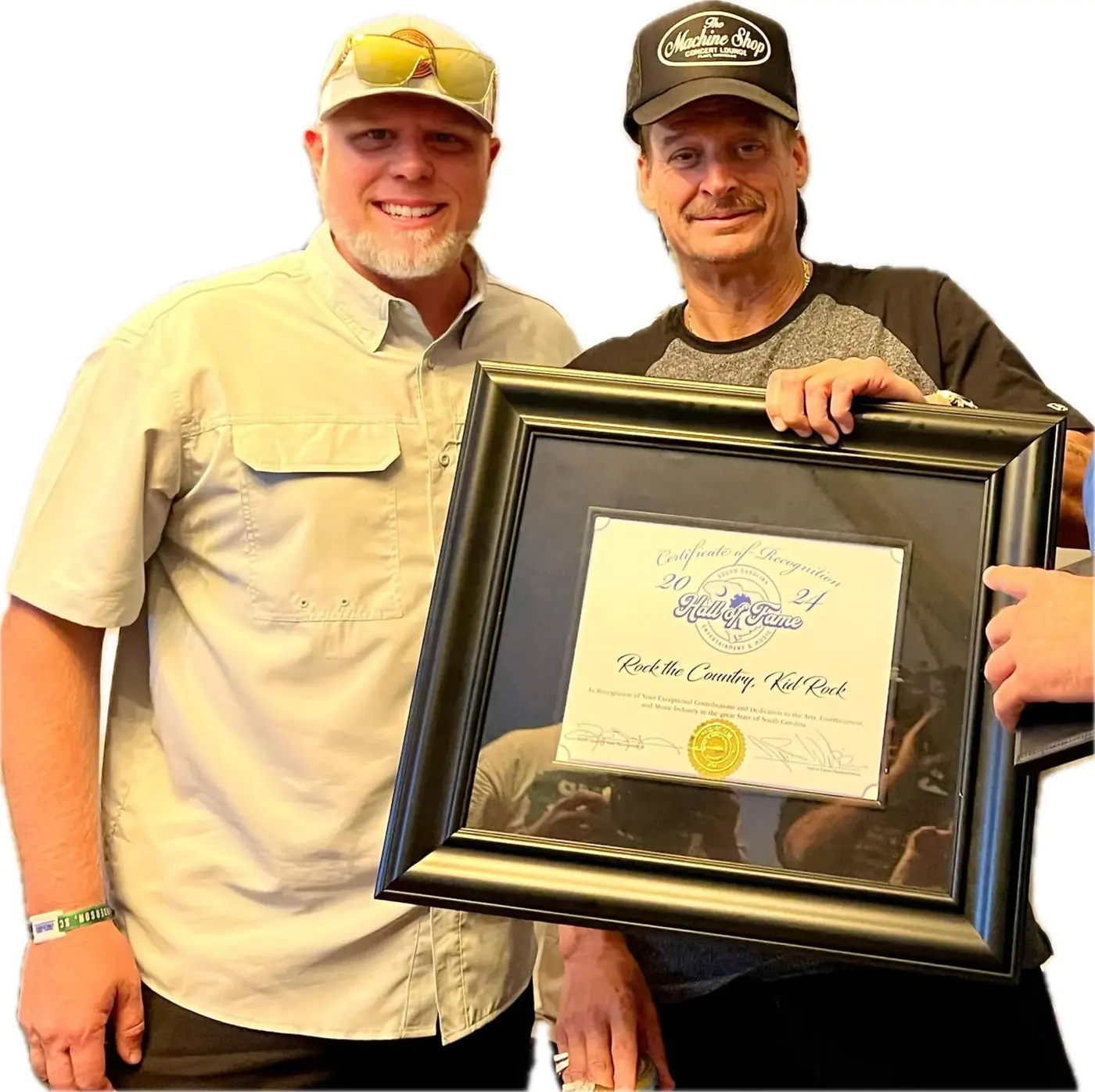 With Kid Rock — SC Hall of Fame Recognition
